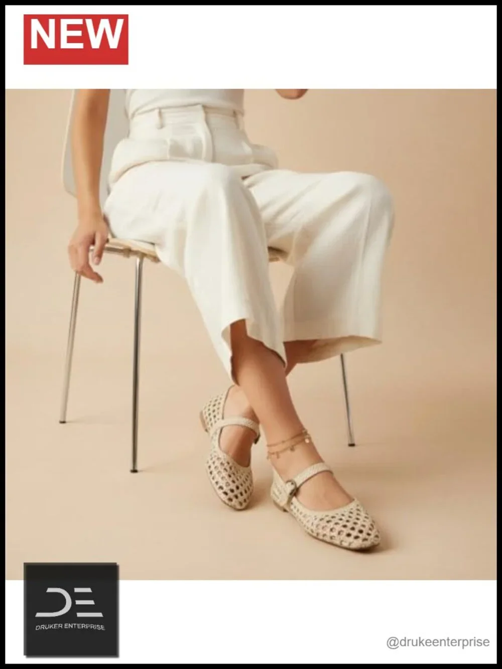 Hand Woven Vegan Leather Mary Jane Flats with Adjustable Buckle, Memory Foam